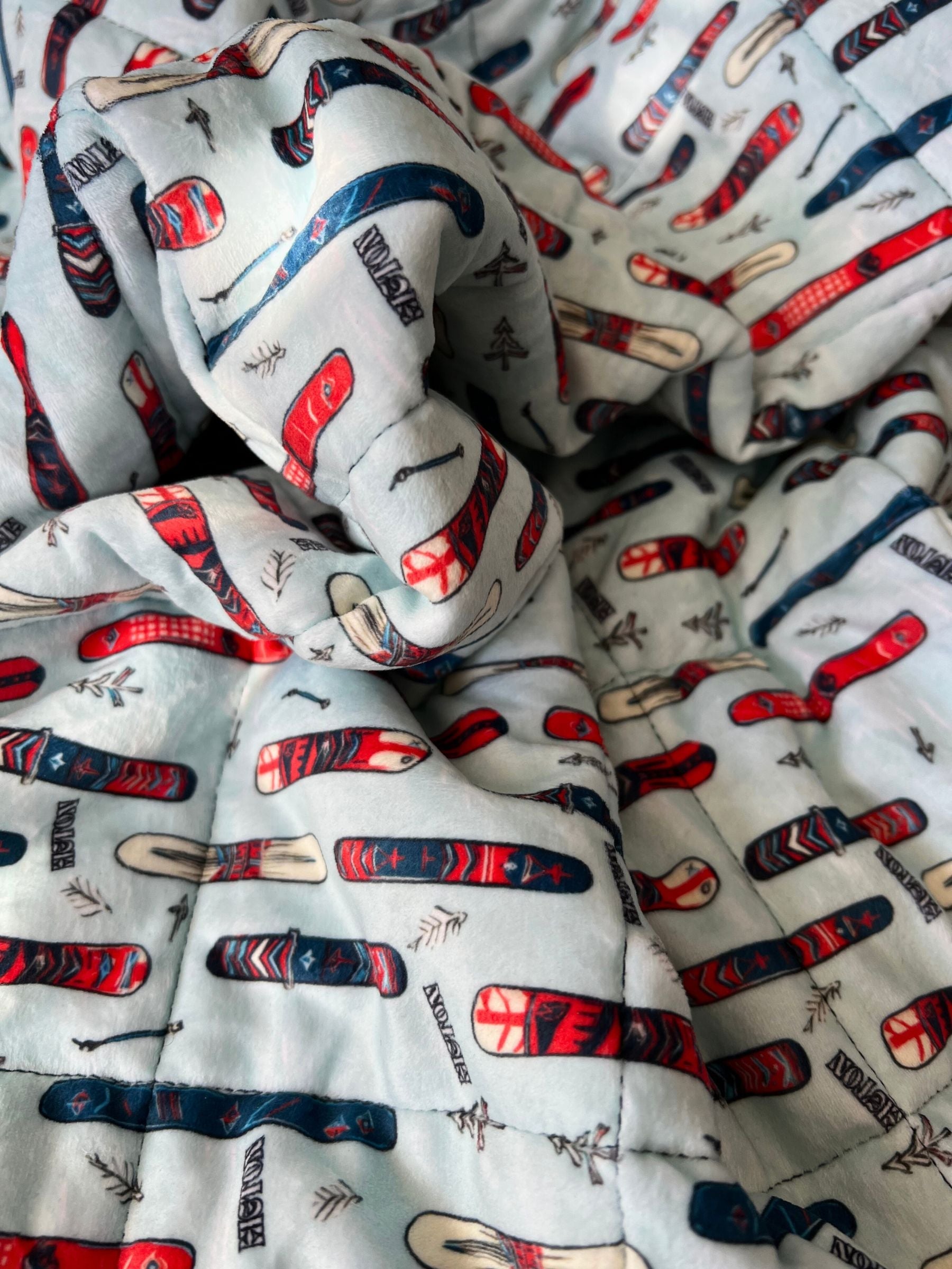Compact Cozy Baby Blanket - Ski Slopes