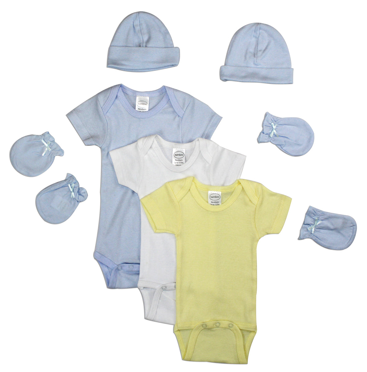 Newborn Baby Boys 7 Pc Layette Baby Shower Gift (Newborn)