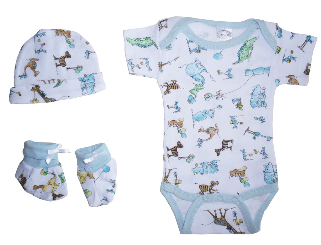 Little Gentleman 3-Piece Blue Newborn Set