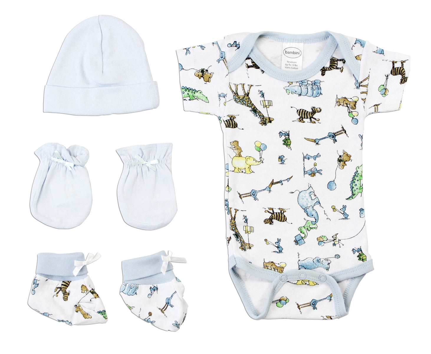 Baby Boys 4 Pc Layette Baby Shower Gift (Newborn)