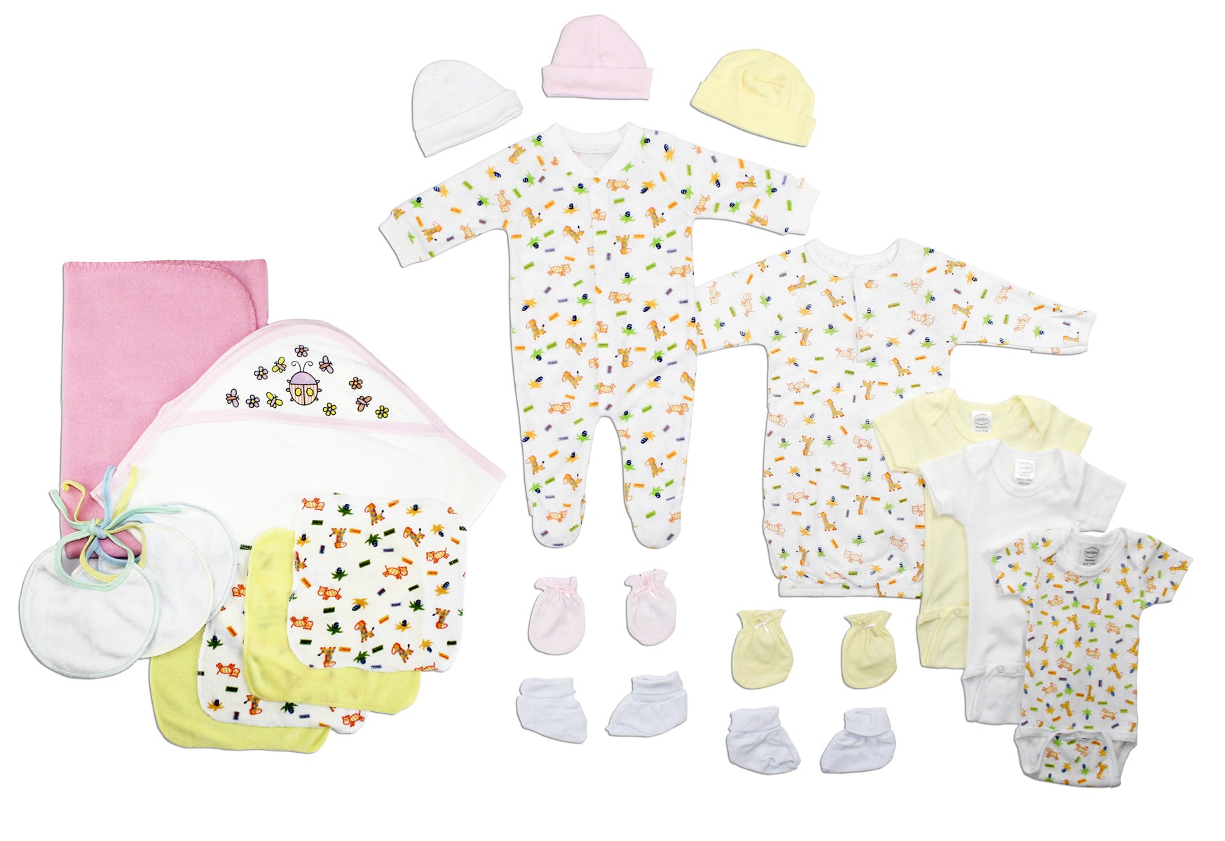 Newborn Baby Girls 21 Pc Layette