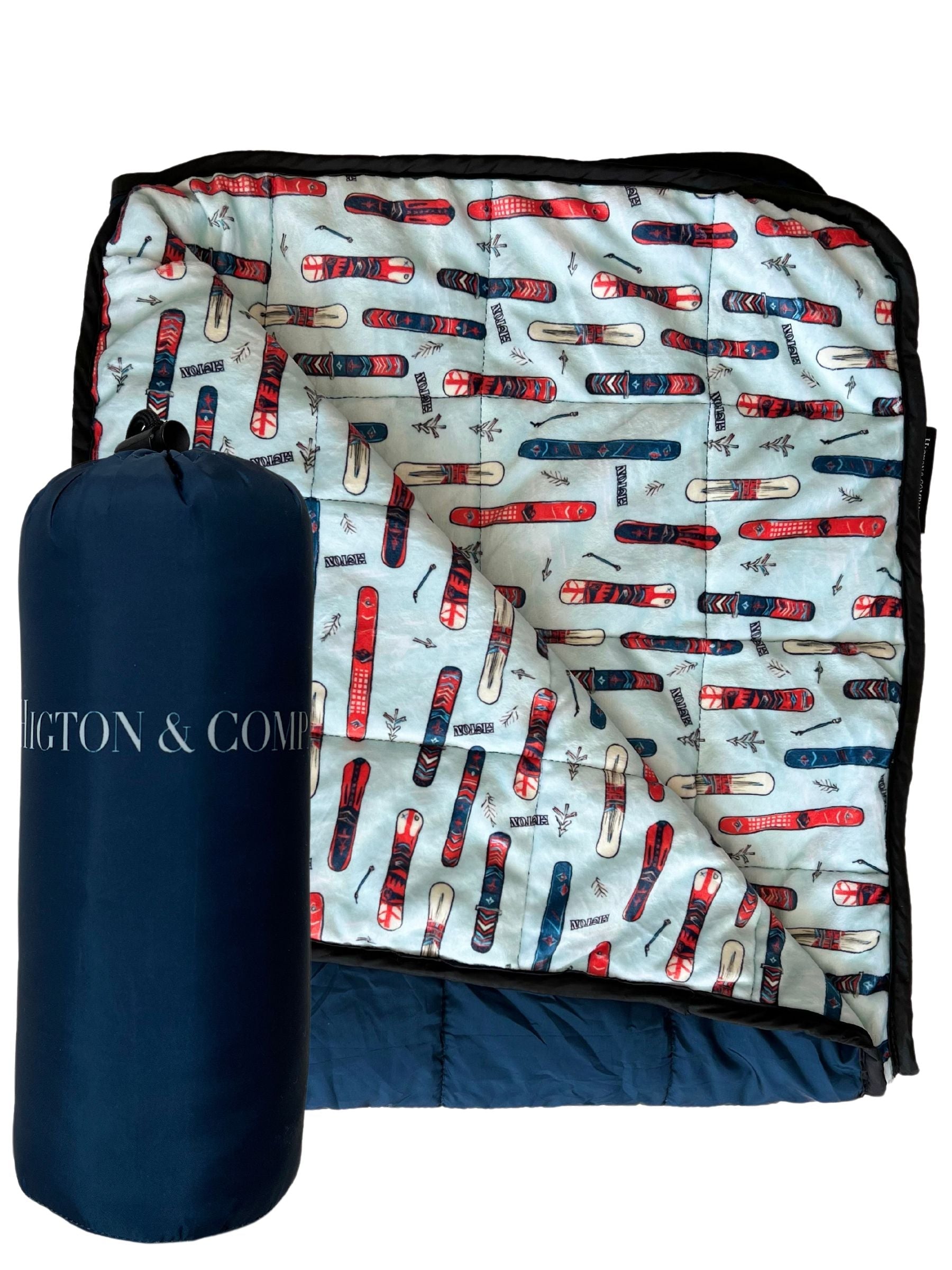Compact Cozy Baby Blanket - Ski Slopes